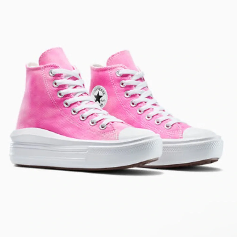 CONVERSE ALL STAR CHUCK TAYLOR MOVE PLATFORM SNEAKERS FUCHSIA CHAOS 5.5 7.5 - Picture 4 of 11